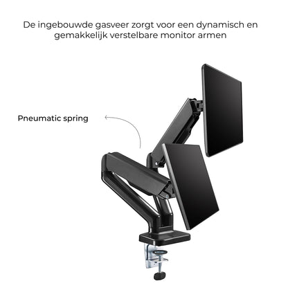 Gasveer Monitor arm voor twee schermen - FM-SPM2 - Douxe