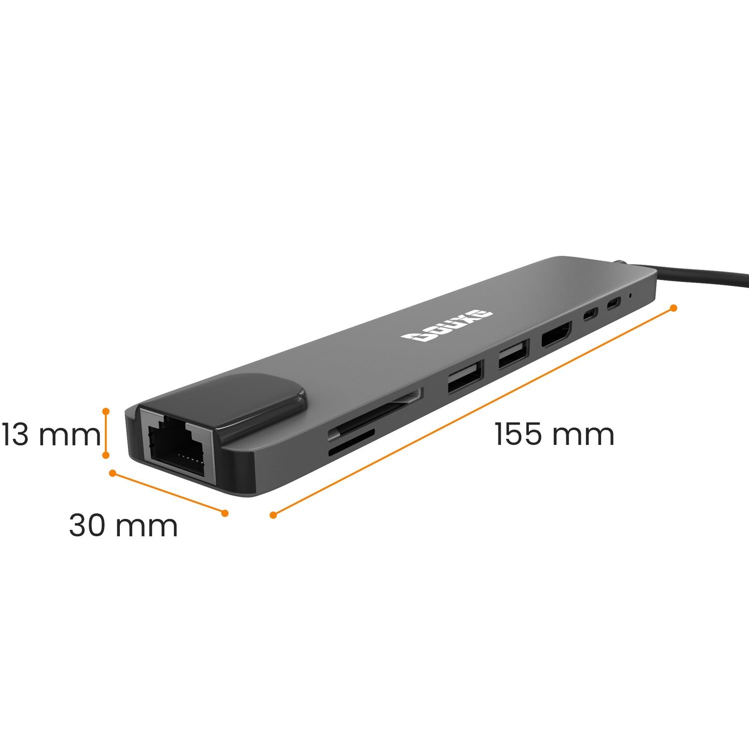 afmetingen Douxe II8 UJSB-C Hub