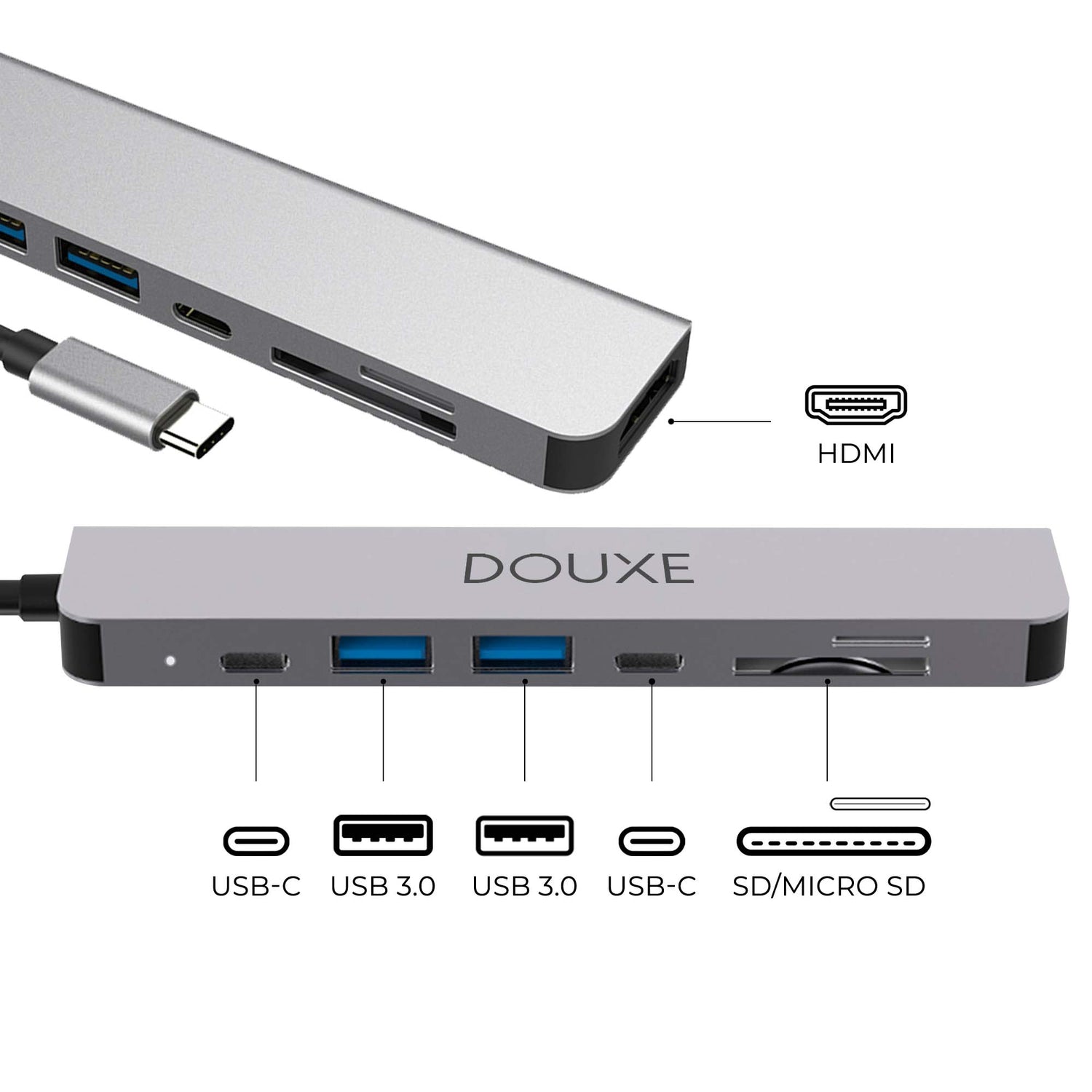 Compabiliteit van de Douxe I7 - 7 in 1 usb-c hub voor laptops