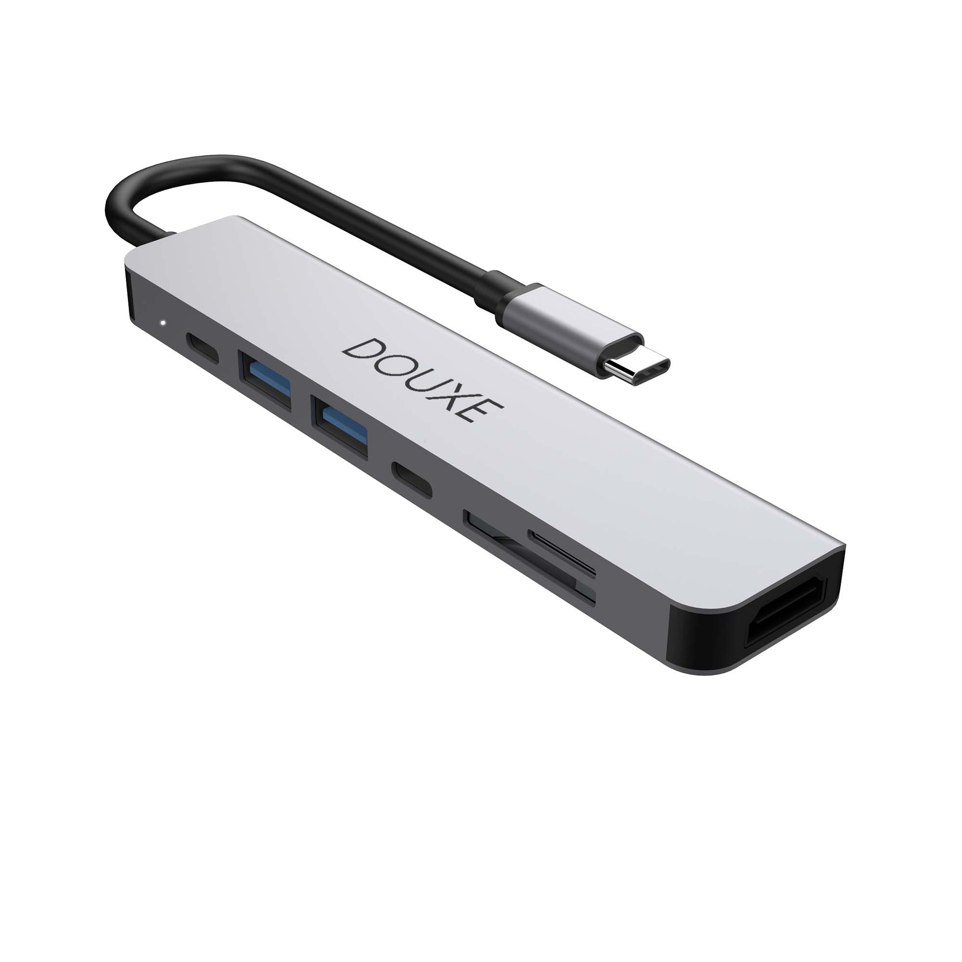 USB C Hub Multiinzetbaar - I7 USB-C Hub voor hdmi, usb c, usb a, sd en micro sd