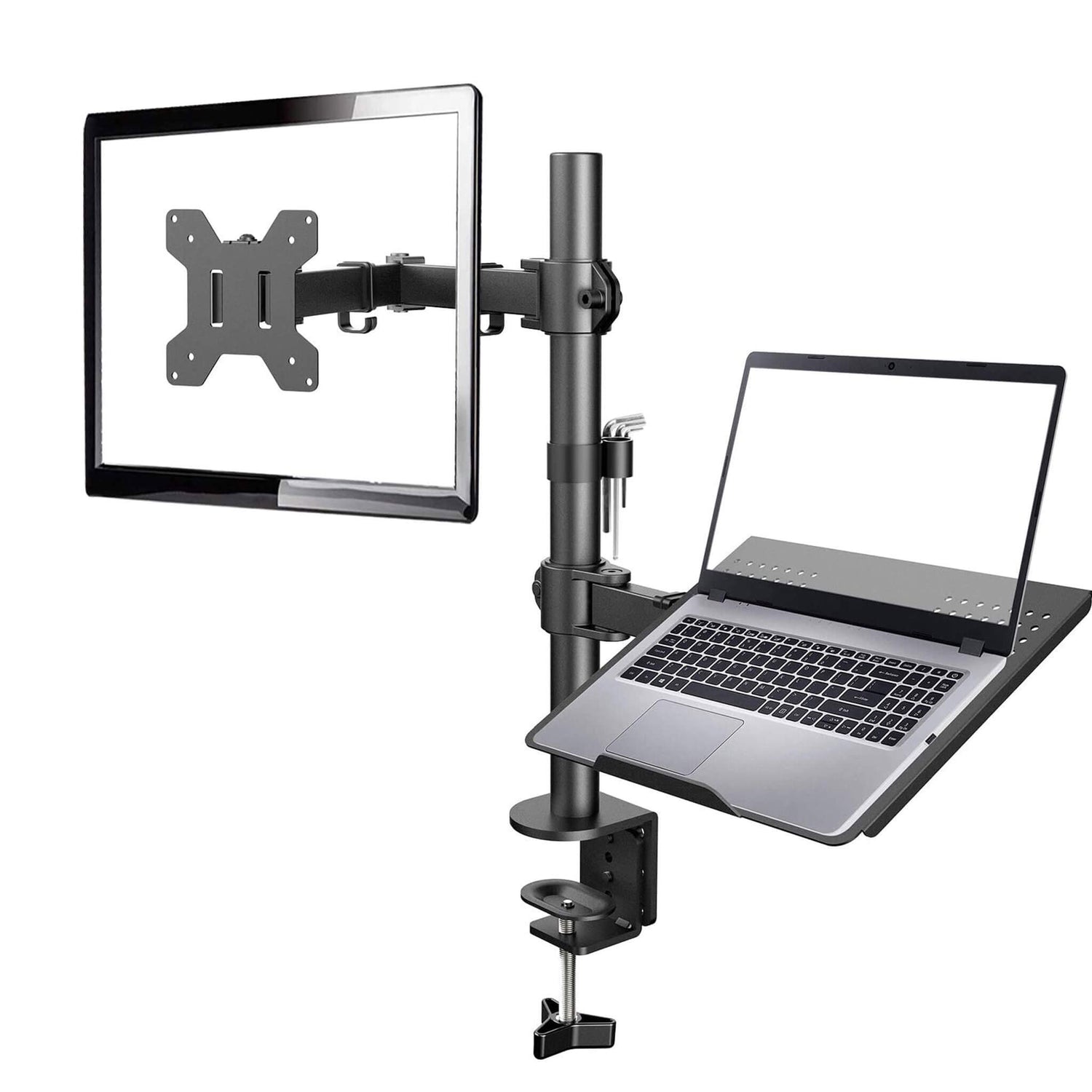 Desk Clamp Double Arm Monitor Mount for VESA 75x75 and 100x100