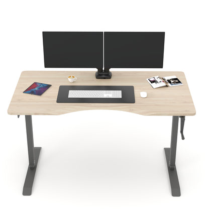 in hoogte verstelbaar bureau met extra groot bureaublad 160 x 80 cm